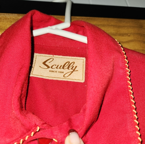Mens vintage Scully red shirt - Picture 3 of 4